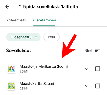 Google Play installa Suomi versio